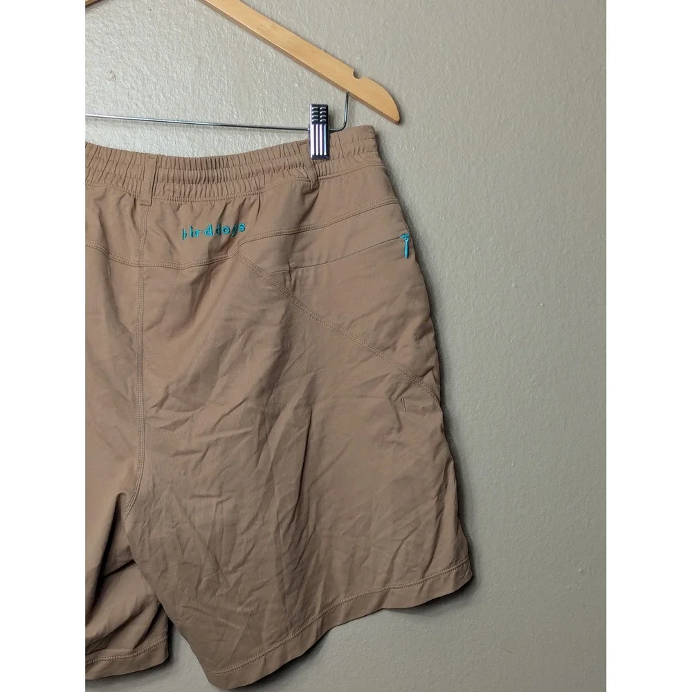 Birddogs Gym Shorts Mens L Khaki Activewear Lined Pocket Stretch 7in Inseam